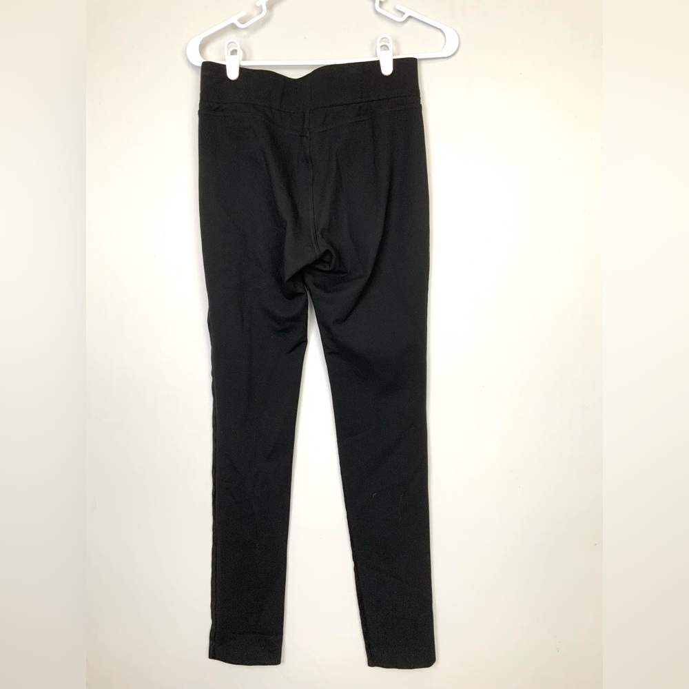Lauren Ralph Lauren Sz 4 Black Genuine Suede Ponte Knit Leggings Pull On Pants - Picture 4 of 5